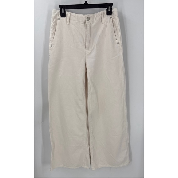 Madewell wide leg sweep ivory Denim Trousers 27 - Picture 3 of 13